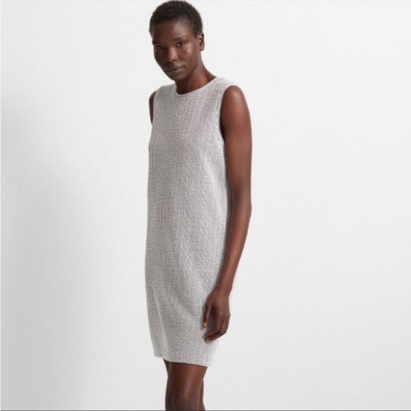 NWOT CLUB MONACO ZEBEDEE Dress, Stripes, White & Navy Blue, Medium - Picture 1 of 5